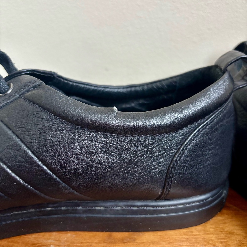 Black Leather Handmade Sneakers - Picture 10 of 11